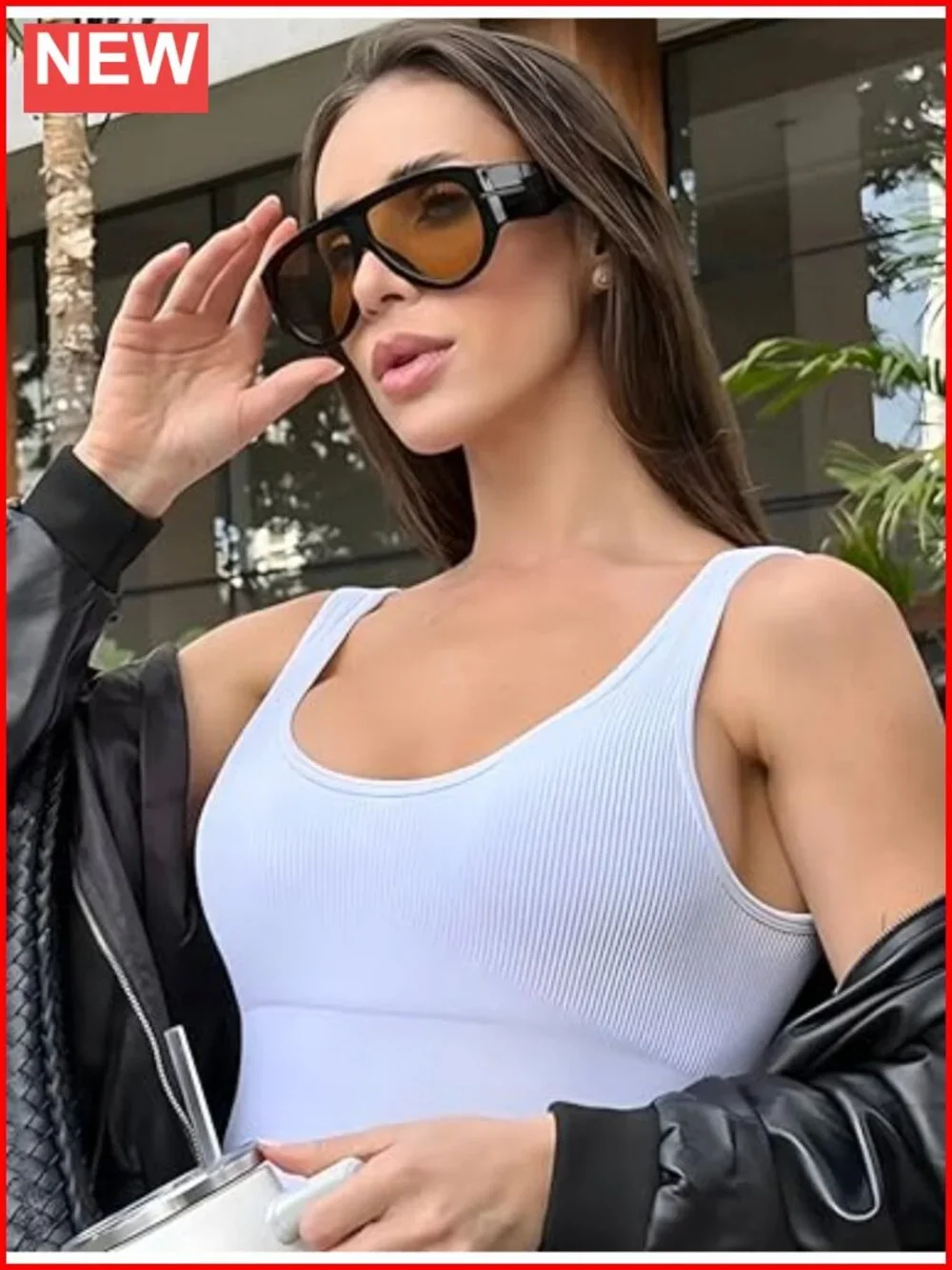 Oversized Retro Aviator Sunglasses Vintage Style UV400 Protection